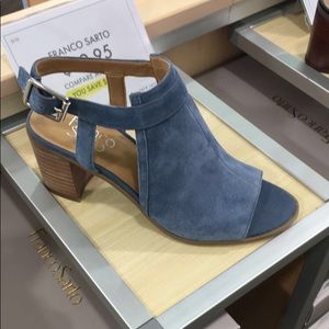Franco Sarto Blue Suede Heals
